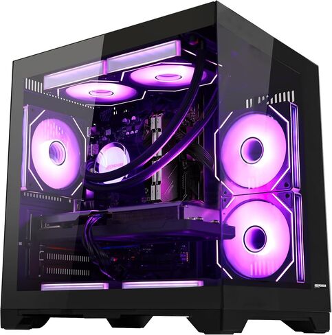 Panorama AI-Optimized Gaming PC 5070 12GB Gaming PC Desktop, AMD Ryzen 7 7800X3D 4.2 GHz, 1TB PCIe SSD,32GB DDR5 RAM, 650W PSU,Win 11-RGB Prebuilt Computer, Black in Saudi Arabia