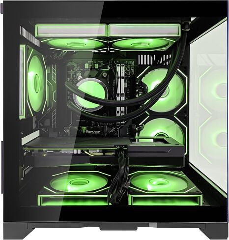 Panorama AI-Optimized Gaming PC 5070 12GB Gaming PC Desktop, AMD Ryzen 7 7800X3D 4.2 GHz, 1TB PCIe SSD,32GB DDR5 RAM, 650W PSU,Win 11-RGB Prebuilt Computer, Black in Saudi Arabia