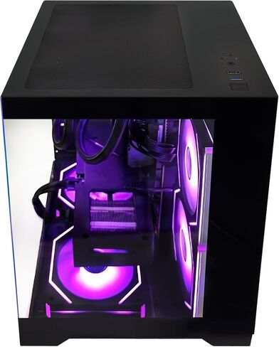 Panorama AI-Optimized Gaming PC 5070 12GB Gaming PC Desktop, AMD Ryzen 7 7800X3D 4.2 GHz, 1TB PCIe SSD,32GB DDR5 RAM, 650W PSU,Win 11-RGB Prebuilt Computer, Black in Saudi Arabia
