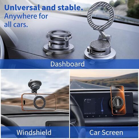 Closima for MagSafe Car Phone Holder [90+ LBS Strongest Suction & 4000gf Magnet] 360° Adjustable Phone Holders for Your Car, Cell Phone Car Mount for iPhone & Android in Saudi Arabia