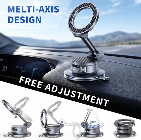 Closima for MagSafe Car Phone Holder [90+ LBS Strongest Suction & 4000gf Magnet] 360° Adjustable Phone Holders for Your Car, Cell Phone Car Mount for iPhone & Android in Saudi Arabia