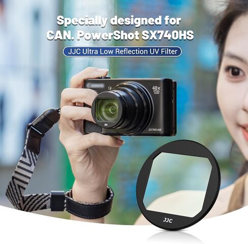 SX740 HS UV Filter + Screen Protector: Adherent SX740 HS UV Protective Filter with Tempered Glass Screen Protector in Saudi Arabia