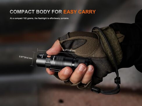 Fenix PD26R ACE 1300 Lumen Rechargeable EDC LED Flashlight Compact Dual Switch for Everyday Carry Tactical Duty Camping Outdoor Use w/EdisonBright Acc. case in Saudi Arabia
