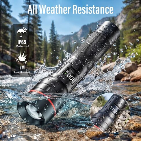 RECHOO Rechargeable Flashlights 2 Pack, Super Bight Flashlight High Lumens in Saudi Arabia