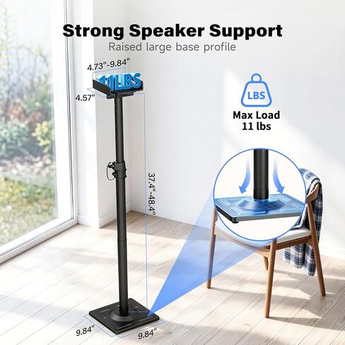 XINLEI Speaker Stands Pair for Surround Sound Height Adjustable 37.4"-48.4" in Saudi Arabia