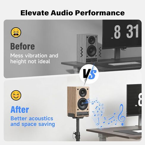 XINLEI Speaker Stands Pair for Surround Sound Height Adjustable 37.4"-48.4" in Saudi Arabia
