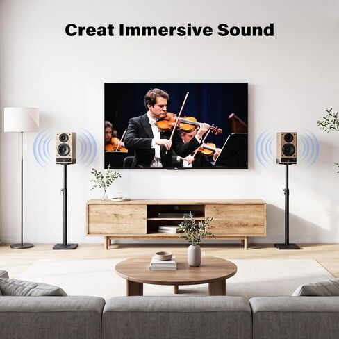 XINLEI Speaker Stands Pair for Surround Sound Height Adjustable 37.4"-48.4" in Saudi Arabia