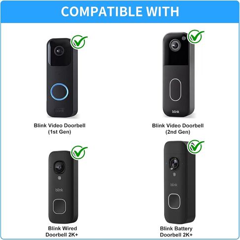 Vinyl Siding Mount for Blink Wired/ Battery Doorbell 2K+, Adjustable Angle Doorbell Wedge Corner Mounting Bracket Kit for Blink Doorbell Camera Solve Siding Tilt Problem(4" Standard Vinyl Siding Only) in Saudi Arabia