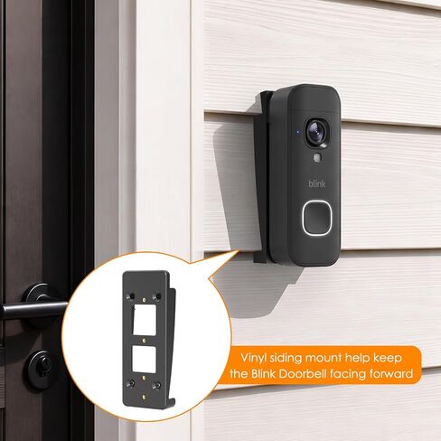 Vinyl Siding Mount for Blink Wired/ Battery Doorbell 2K+, Adjustable Angle Doorbell Wedge Corner Mounting Bracket Kit for Blink Doorbell Camera Solve Siding Tilt Problem(4" Standard Vinyl Siding Only) in Saudi Arabia