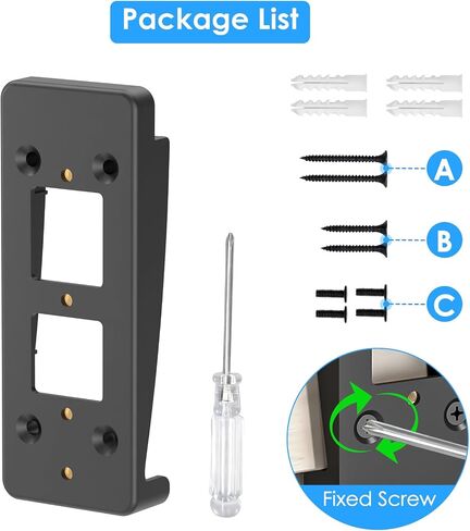 Vinyl Siding Mount for Blink Wired/ Battery Doorbell 2K+, Adjustable Angle Doorbell Wedge Corner Mounting Bracket Kit for Blink Doorbell Camera Solve Siding Tilt Problem(4" Standard Vinyl Siding Only) in Saudi Arabia