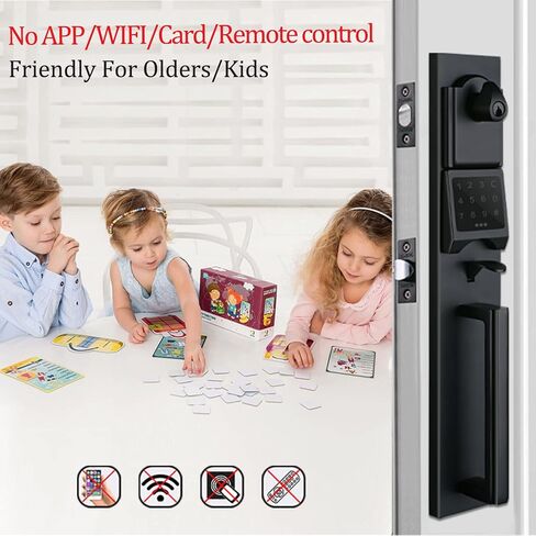 Smart Keypad Deadbolt Handleset for Exterior Single Door in Matte Black Finish, MDHST2016DB-E in Saudi Arabia