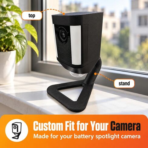 SplashNColor Table Stand Mount for Ring Spotlight Cam Plus Wireless Battery – Portable Freestanding Base | No Drill No Holes Required | Indoor Outdoor Security Camera Holder | in Saudi Arabia
