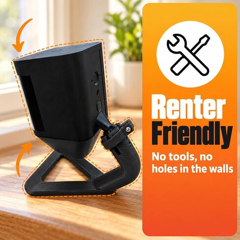SplashNColor Table Stand Mount for Ring Spotlight Cam Plus Wireless Battery – Portable Freestanding Base | No Drill No Holes Required | Indoor Outdoor Security Camera Holder | in Saudi Arabia