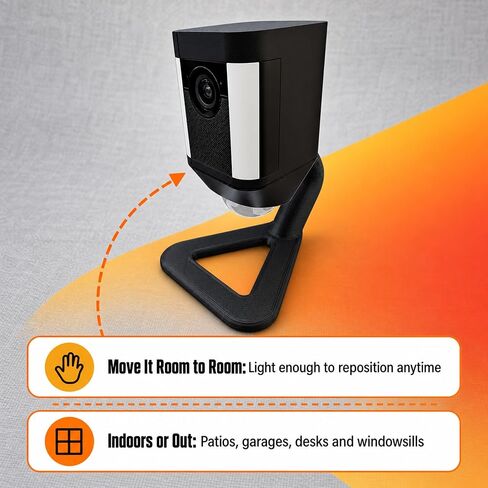 SplashNColor Table Stand Mount for Ring Spotlight Cam Plus Wireless Battery – Portable Freestanding Base | No Drill No Holes Required | Indoor Outdoor Security Camera Holder | in Saudi Arabia