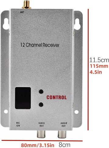 DC 12V CCTV Audio/Video Transmitter Receiver 1200M Transmission Range Support AHD CVBS Signals Surveillance Accessories in Saudi Arabia