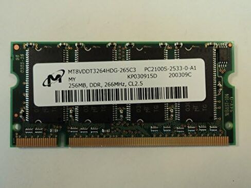 Micron RAM Memory Module 256MB PC2100S CL2.5 DDR 266MHz MT8VDDT3264HDG-265C3 in Saudi Arabia