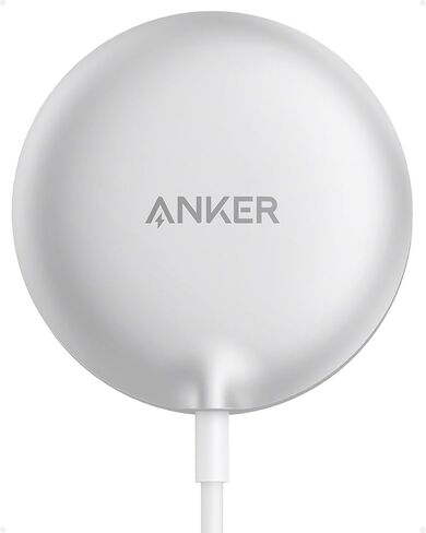 Anker MagSafe Charger Pad Compatible, MagGo iPhone 16 Wireless Charging Pad, Qi2 Certified 15W Wireless Charger for iPhone 16/16 Plus/16 Pro/16 Pro Max/15/14/13/12 Series (White, No Adapter) in Saudi Arabia