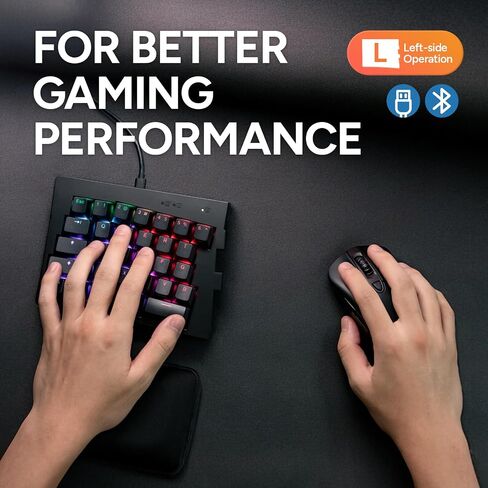 BAROCCOMiSTEL MiSTEL MD600 Alpha BT RGB, Split Keyboard, Ergonomic Mechanical Keyboard, 60%, PBT Double Shot Keycap (Transparent), Bluetooth5.0, Mac/Windows OS Compatible -Gateron G Pro Silver in Saudi Arabia