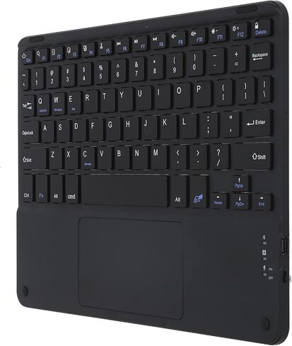 Bluetooth Keyboard, Multi‑Function Scissor Keyboard with Touchpad External Computer 10in Ultra-Slim Portable Keyboard(Black) in Saudi Arabia