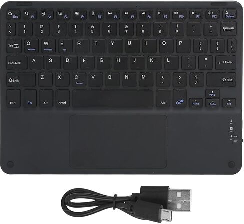 Bluetooth Keyboard, Multi‑Function Scissor Keyboard with Touchpad External Computer 10in Ultra-Slim Portable Keyboard(Black) in Saudi Arabia