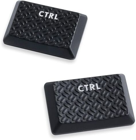 HUYUN Backlit Keycaps Replacement for GL Tactile Switch Logit G813/G815/G913/G915 TKL RGB Mechanical Gaming Keyboard (2PCS Texture Ctrl Black) in Saudi Arabia