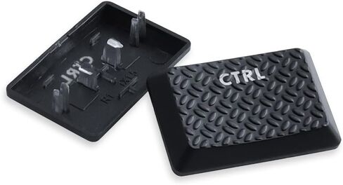 HUYUN Backlit Keycaps Replacement for GL Tactile Switch Logit G813/G815/G913/G915 TKL RGB Mechanical Gaming Keyboard (2PCS Texture Ctrl Black) in Saudi Arabia