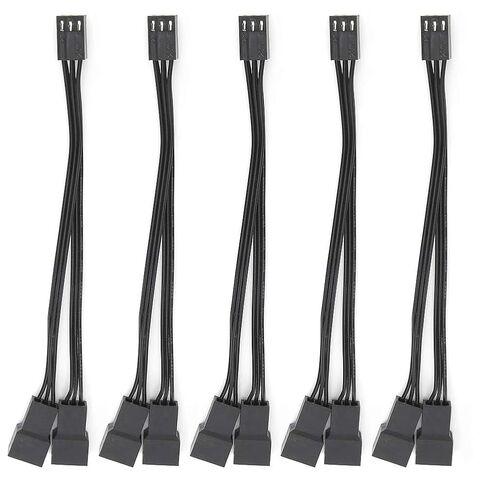 3 Pin Fan Splitter Cable Stable Performance Converter Cable for Motherboard and CPU Fan Flexibility 5.5" Parts for Computer Buildings in Saudi Arabia