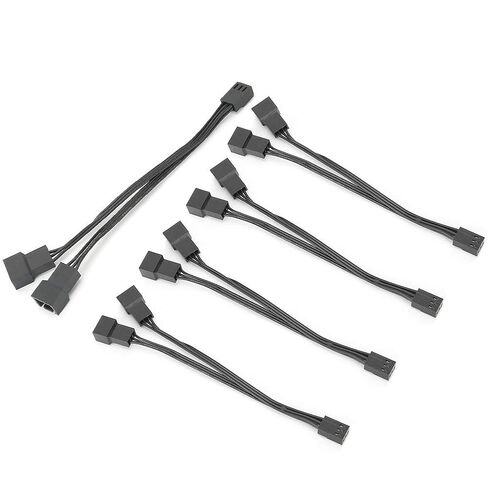 3 Pin Fan Splitter Cable Stable Performance Converter Cable for Motherboard and CPU Fan Flexibility 5.5" Parts for Computer Buildings in Saudi Arabia