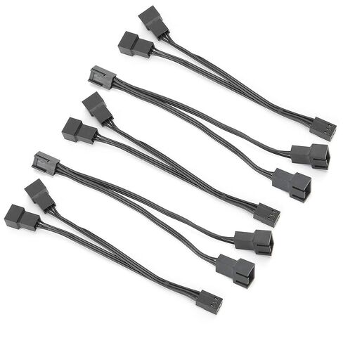 3 Pin Fan Splitter Cable Stable Performance Converter Cable for Motherboard and CPU Fan Flexibility 5.5" Parts for Computer Buildings in Saudi Arabia