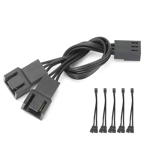 3 Pin Fan Splitter Cable Stable Performance Converter Cable for Motherboard and CPU Fan Flexibility 5.5" Parts for Computer Buildings in Saudi Arabia