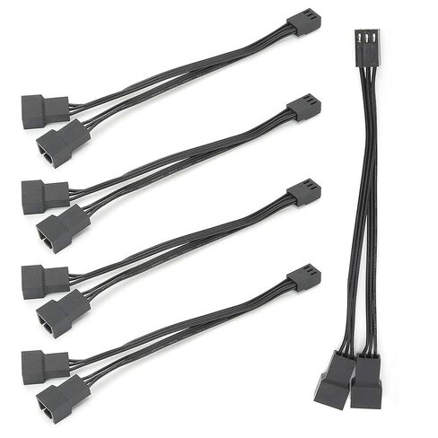 3 Pin Fan Splitter Cable Stable Performance Converter Cable for Motherboard and CPU Fan Flexibility 5.5" Parts for Computer Buildings in Saudi Arabia