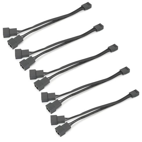 3 Pin Fan Splitter Cable Stable Performance Converter Cable for Motherboard and CPU Fan Flexibility 5.5" Parts for Computer Buildings in Saudi Arabia