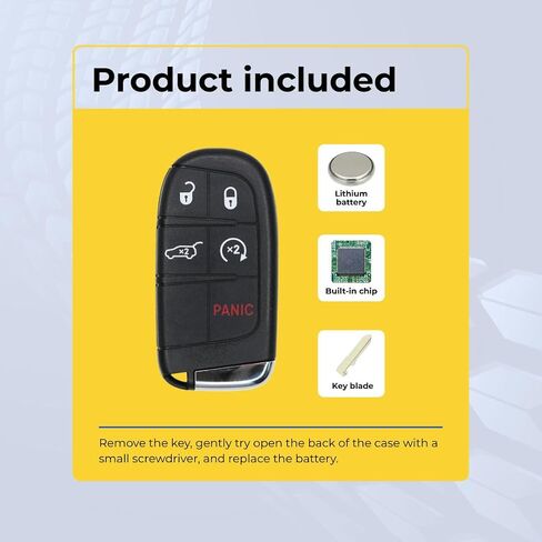 Replacement Key Fob Compatible with Durango 2014-2024 FCC M3N-40821302 M3N40821302 Part Number 68150061 68150061AC 68150061AB 68143505 Pack of 2 in Saudi Arabia