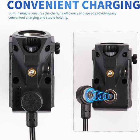USB Magnetic Charging Cable, Replacement Tactical Flashlight Compatible for Toughsoul,Darkfang,Solofish,Votatu,Cronhawk Rechargeable Products Only in Saudi Arabia