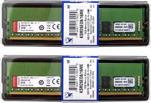 Kingston Memory Bundle with 32GB (2 x 16GB) DDR4 PC4-21300 2666MHz Memory DIMMs Compatible with Dell PowerEdge T340, R240, R340 Servers in Saudi Arabia