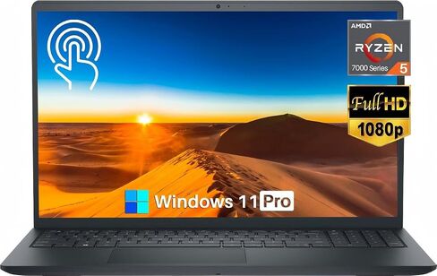 Dell Inspiron 15 3535 Laptop, 15.6" FHD Touchscreen, AMD Ryzen 5-7530U, 16GB RAM, 1TB SSD, Wi-Fi, HDMI, Windows 11 Business PC for Students & Daily Life, Carbon Black (Renewed) in Saudi Arabia