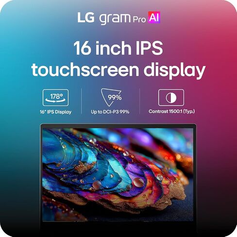 LG gram Pro 16" Lightweight Laptop, Ryzen AI 7 450, 32GB RAM, 1TB SSD in Saudi Arabia