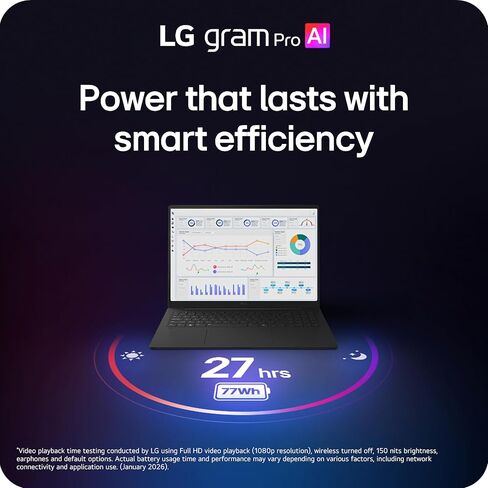 LG gram Pro 16" Lightweight Laptop, Ryzen AI 7 450, 32GB RAM, 1TB SSD in Saudi Arabia