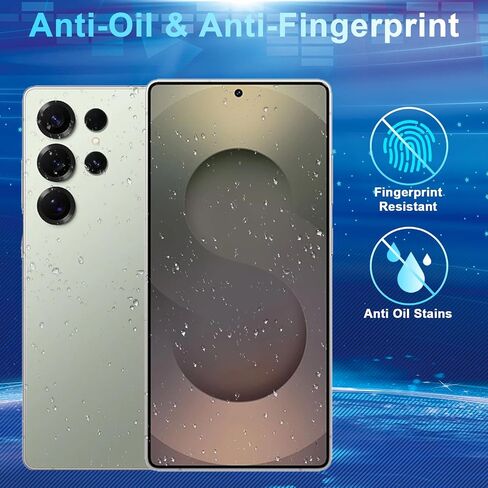 [2+2 Pack] Privacy Screen Protector Compatible with Galaxy S25 Ultra 5G - 2 Tempered Film + 2 Camera Lens Glass, High Clarity, Bubble Free, Anti-Spy Protection - Scratch Resistant in Saudi Arabia