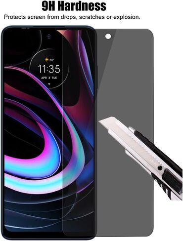 3 Pack Lens & Privacy Screen Protector for Motorola Edge 2021 / 5G UW 2021 in Saudi Arabia