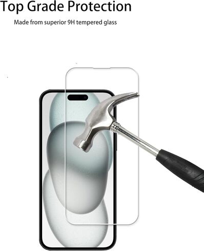 Easy Alignment Frame Designed For iPhone15 Tempered Glass Screen Protector 2-Pack Camera Lens Protector Film 2-Pack in Saudi Arabia