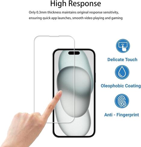 Easy Alignment Frame Designed For iPhone15 Tempered Glass Screen Protector 2-Pack Camera Lens Protector Film 2-Pack in Saudi Arabia