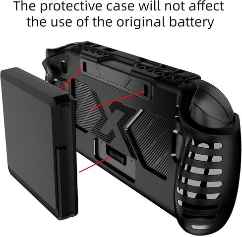 Ergonomic Hand Grip Cover Case for OneXPlayer APEX AMD MAX, TPU Cooling Shell Stand Holder Modified Grip Enhance Hand Feel Protective Sleeve Case with Stand for APEX Gaming Console Accessories in Saudi Arabia