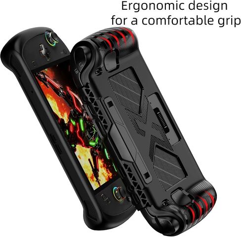 Ergonomic Hand Grip Cover Case for OneXPlayer APEX AMD MAX, TPU Cooling Shell Stand Holder Modified Grip Enhance Hand Feel Protective Sleeve Case with Stand for APEX Gaming Console Accessories in Saudi Arabia