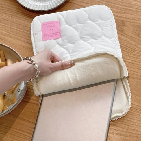 Tablet Pouch Large Capacity Portable Shockproof Computer Bag Tablet Cover Love Heart Tablet Storage Bag Work(Pink) in Saudi Arabia