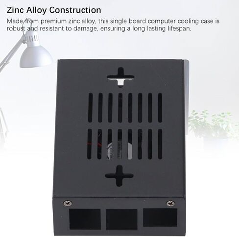 Metal Cooling Case with Efficient Fan for Orange Pi 5 MAX| Zinc Alloy Case for Single Board Computers | Long-lasting Protection for DIY Enthusiasts in Saudi Arabia