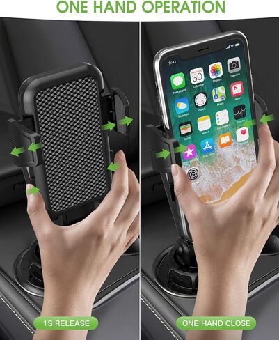 2025 Upgraded Cup Phone Holder for Car, Universal No Shaking Cup Holder Phone Mount with Expandable Base for Car Truck, Adjustable Holders,Compatible with iPhone Samsung All Phones: 2 Pack in Saudi Arabia