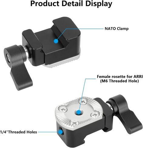 CAMVATE Quick Release NATO Clamp with M6 Rosette Adapter-3915 in Saudi Arabia