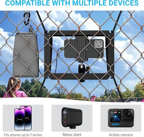 Matare Cell Phone Fence Mount with Shade Game Recording Mounting Kit in Saudi Arabia