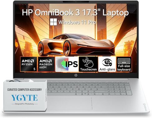 HP OmniBook 3 17 Inch Touchscreen Laptop, AMD Ryzen 5, 32GB DDR5 1TB SSD in Saudi Arabia